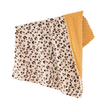 Soft Baby Dotted Flannel Blanket for 4 Seasons, Leopard Print