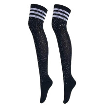 Lady Stripes Over Knee High Stockings Cosplay Long Party Socks Leg War