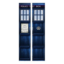 2 Pieces 3D Self Adhesive Door Wall Fridge Sticker Wrap Mural Decorati