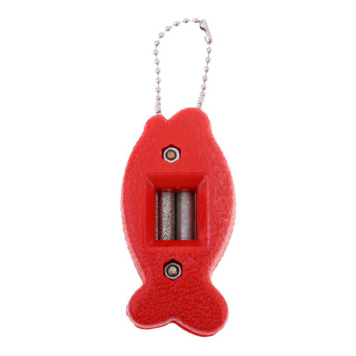 Fish Shape Dual Diamond Ice Hockey Skating Sharpener Maintenance Tool 1