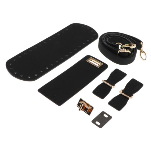 1 Set Leather Knitting Bag Bottom Mat Cushion Twist Lock Bag Making Bl