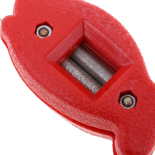 Fish Shape Dual Diamond Ice Hockey Skating Sharpener Maintenance Tool 2