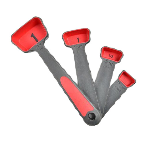 Collapsible Silicone Measuring Cups & Spoons Set Cooking Tools 4pcs Sp