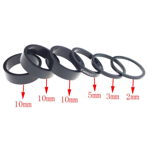 6pcs Alloy Bicycle Headset Spacer Front Fork Head Parts Washer Adjuste 1
