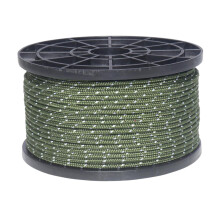 55 Yard Reflective Guyline Tent Tarp Rope Cord Guide Sun Shade Army Gr