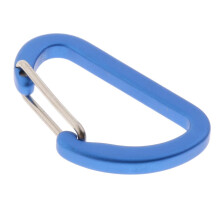 Mini Aluminum Alloy Carabiner Outdoor D Shape Quickdraw Frosted sky bl