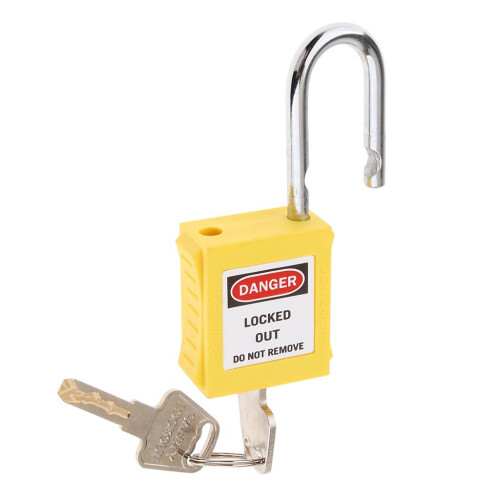 Safety Security Lockout Padlock Keyed Different Yellow 1