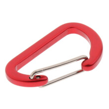 Mini Aluminum Alloy Carabiner Outdoor D Shape Quickdraw Frosted red