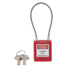 Safety Lockout Padlock Keyed Different 3.2mm Shackle Red