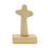 Small Standing Cross 5" Wood Handmade Table Decor Catholic Arc top 1