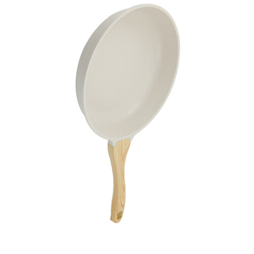 Nonstick Frying Pan Stone White with Handle Granite Coating for Kitche 2