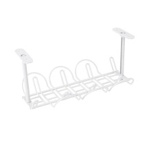 Under Desk Cable Cord Holder Tray Power Strip Management Organizer Whi