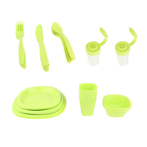 Plastic Cutlery Set Outdoor Camping Tableware Picnic BBQ Dinnerware Gr