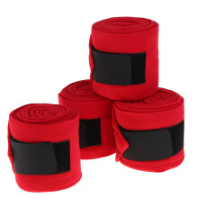 4pcs Soft Fleece Equestrian Leg Wraps Bandage for Horse Riding Racing