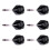 6pcs 2BA Thread Dart Shafts with Tails Darts Flights Replacement Black 1
