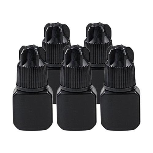 5 Pcs Empty Glue Bottles Eyelash Extensions Plastic Storage Container