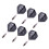 6pcs 2BA Thread Dart Shafts with Tails Darts Flights Replacement Black 3