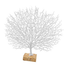 Plastic Coral Sculpture Table Top Ornament Decor Tabletop Figurine Whi