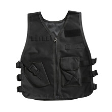 Kid's Tactical Vest Training Waistcoat Assault Gear Plate Carrier Blac
