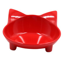 Cute Pet Cat Ears Shaped Food Water Bowl Non-slip Feeding Wide Bowl Re