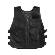 Kid's Tactical Vest Training Waistcoat Assault Gear Plate Carrier Blac