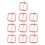 10pcs Buckle Adjustable Quick Release Replacement Clips  20x20mm Rose 1