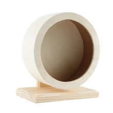 Small Pet Wooden Smooth Runing Exercise Wheel With Stand Mice Hamsters