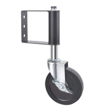Door Gate Caster Heavy Duty Hard Rubber Gate Wheel Suspension Black 5