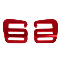 2 Pcs 1 inch G Hook Outdoor Webbing Buckle for Backpack Strap 25mm Red