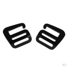 2 Pcs 1 inch G Hook Outdoor Webbing Buckle for Backpack Strap 25mm Bla