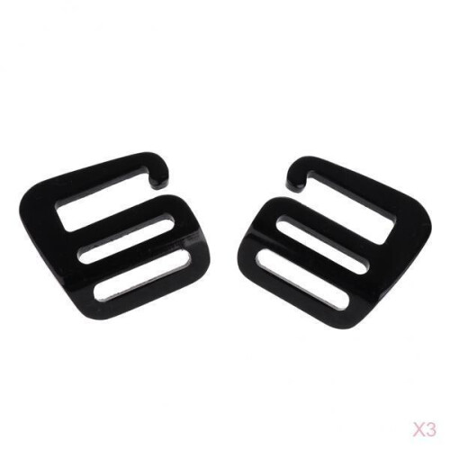 2 Pcs 1 inch G Hook Outdoor Webbing Buckle for Backpack Strap 25mm Bla