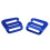 2 Pcs 1 inch G Hook Outdoor Webbing Buckle for Backpack Strap 25mm Blu 2