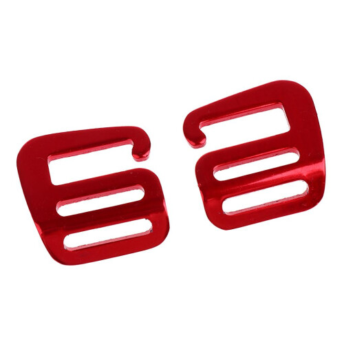 2 Pcs 1 inch G Hook Outdoor Webbing Buckle for Backpack Strap 25mm Red 2