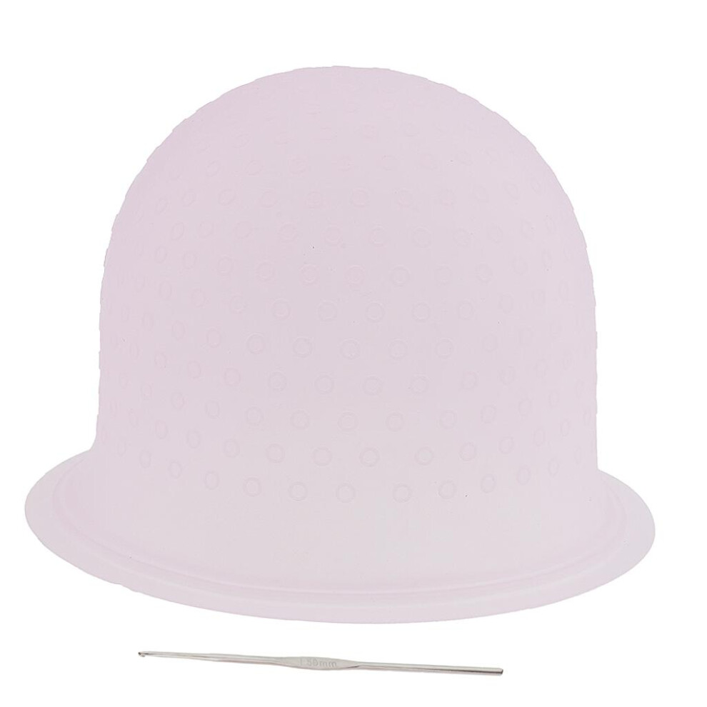 Reusable Salon Highlighting Dye Hair Coloring Frosting Cap + Metal Hoo