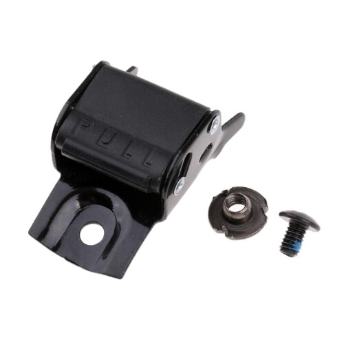 Black Metal Roller Skate Strap Buckle Replacement with Screws and Nuts 1