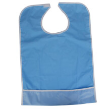 New Waterproof Adult Mealtime Bib Protector Disability Aid Apron Blue