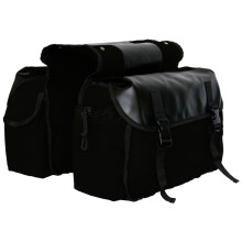 Waterproof Bike Double Pannier Bags Large Compartments for Bicycle Bla