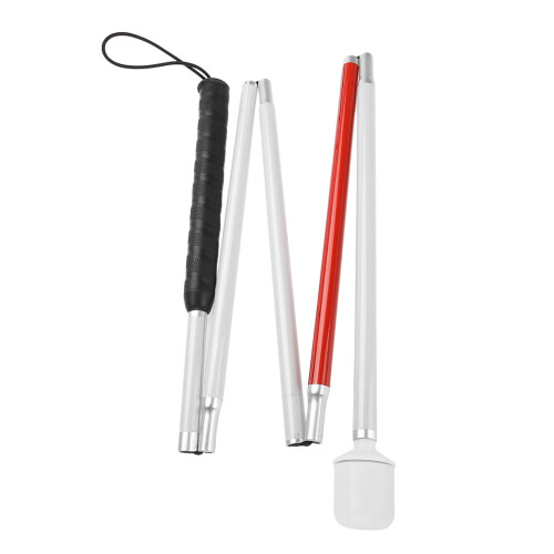 Foldable Blind Walking Stick 5 Sections Adjustable Crutch Cane Blind S