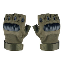 Outdoor Half Finger Gloves Anti-Skid Sport Gloves for Hiking L Army Gr