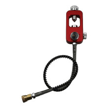 Diving Converter Air Tank Refill Regulator Adapter Red_Gauge_Pipe_B