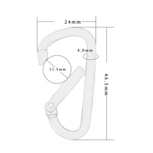 Small Spring Clip Snap Clasp Hook Keyring Karabiner D Shaped 1