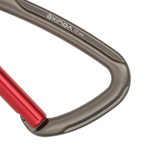 25KN Carabiner 4" Gate Auto Locking Lock Keychain Clasp Gray 2