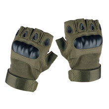 Outdoor Half Finger Gloves Anti-Skid Sport Gloves for Hiking XL Army G