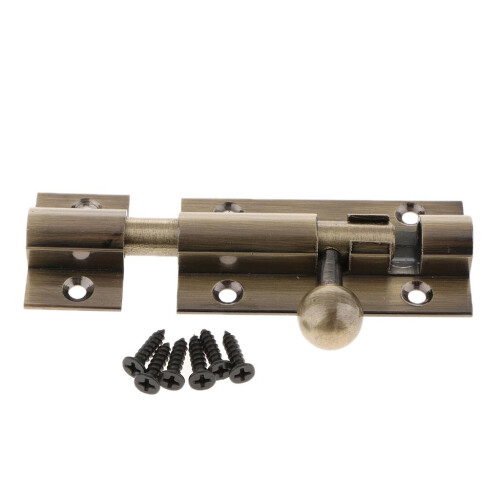 Door Slide Catch Lock Bolt Latch Barrel for Home Gate Security 4inch B