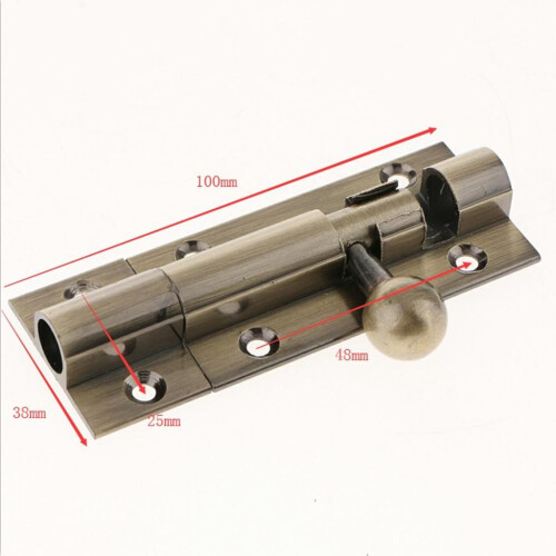 Door Slide Catch Lock Bolt Latch Barrel for Home Gate Security 4inch B 1