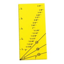 Sew Seam Allowance Ruler Perforated DIY Measuring Tool Gauge Trim  Yel