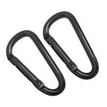 2Pieces Small Spring Clip Snap Clasp Hook Keyring Karabiner D Shaped