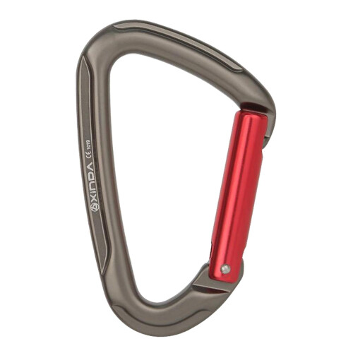 25KN Carabiner 4" Gate Auto Locking Lock Keychain Clasp Gray