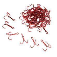 Fishing Treble Hooks Round Bend High Carbon Steel Treble Hooks 14