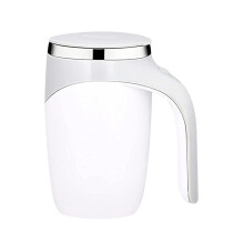 Self Stirring Mug Stainless Steel for Office Home White